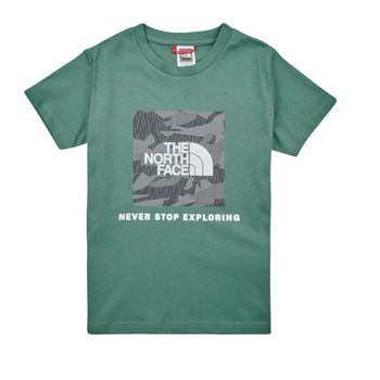 vaatteet Pojat Lyhythihainen t-paita The North Face Boys S/S Redbox Tee Vihreä