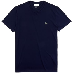 vaatteet Miehet T-paidat & Poolot Lacoste Pima Cotton T-Shirt - Blue Marine Sininen