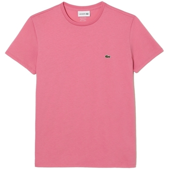 vaatteet Miehet T-paidat & Poolot Lacoste Pima Cotton T-Shirt - Rose Vaaleanpunainen