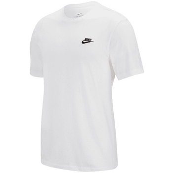 vaatteet Miehet T-paidat & Poolot Nike M NSW CLUB TEE Valkoinen