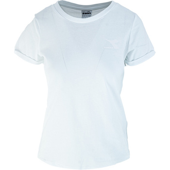 vaatteet Naiset Hihattomat paidat / Hihattomat t-paidat Diadora SS Core - Optical White Valkoinen