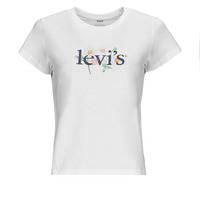 vaatteet Naiset Lyhythihainen t-paita Levi's GRAPHIC AUTHENTIC TSHIRT Valkoinen