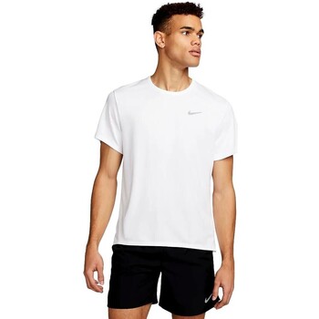 vaatteet Miehet Lyhythihainen t-paita Nike CAMISETA BLANCA HOMBRE  MILER DV9315 Valkoinen