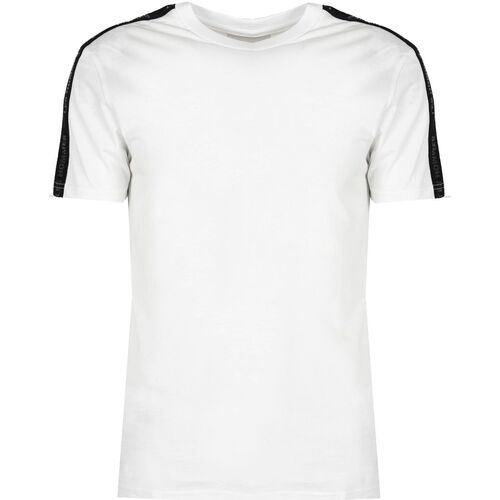 vaatteet Miehet Lyhythihainen t-paita Les Hommes LF224100-0700-1009 | Round neck Valkoinen