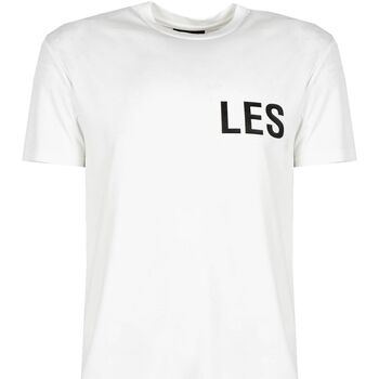vaatteet Miehet Lyhythihainen t-paita Les Hommes LF224300-0700-1009 | Grafic Print Valkoinen
