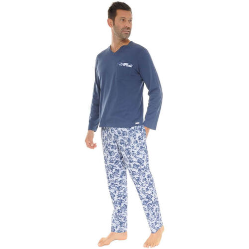 vaatteet Miehet pyjamat / yöpaidat Pilus XAVI Sininen
