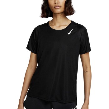 vaatteet Naiset Lyhythihainen t-paita Nike CAMISETA MUJER  DRI-FIT RACE DD5927 Musta