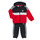 vaatteet Pojat Kokonaisuus Adidas Sportswear 3S TIB FL TS Musta / Valkoinen / Punainen