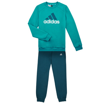 vaatteet Pojat Verryttelypuvut Adidas Sportswear BL FL TS Laivastonsininen / Turkoosi / Valkoinen