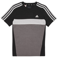 vaatteet Pojat Lyhythihainen t-paita Adidas Sportswear 3S TIB T Musta / Harmaa / Valkoinen