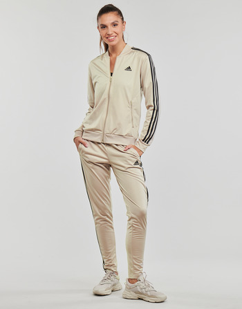 vaatteet Naiset Verryttelypuvut Adidas Sportswear 3S TR TS Beige / Musta