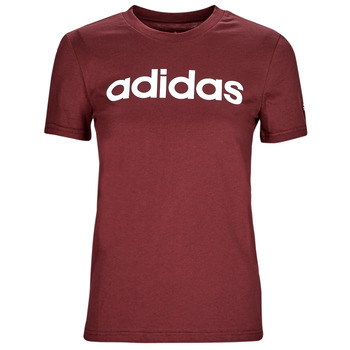 vaatteet Naiset Lyhythihainen t-paita Adidas Sportswear LIN T Ruskea / Valkoinen
