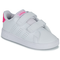 kengät Tytöt Matalavartiset tennarit Adidas Sportswear ADVANTAGE CF I Valkoinen / Vaaleanpunainen