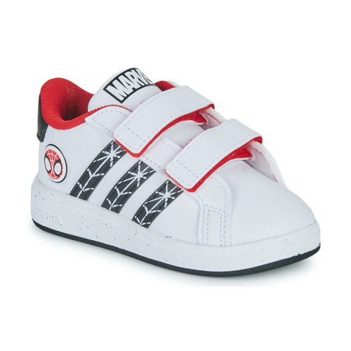 kengät Pojat Matalavartiset tennarit Adidas Sportswear GRAND COURT Spider-man CF I Valkoinen / Punainen