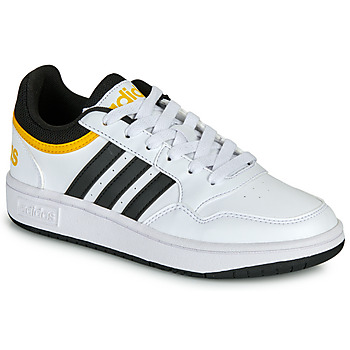 kengät Pojat Matalavartiset tennarit Adidas Sportswear HOOPS 3.0 K Valkoinen / Musta