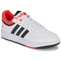 kengät Lapset Matalavartiset tennarit Adidas Sportswear HOOPS 3.0 K Valkoinen / Musta / Punainen