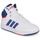 kengät Lapset Korkeavartiset tennarit Adidas Sportswear HOOPS MID 3.0 K Valkoinen / Sininen / Punainen