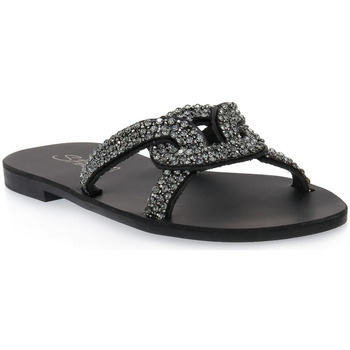 kengät Naiset Sandaalit S.piero BLACK TR SOLE Musta
