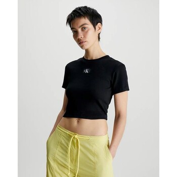 vaatteet Naiset Lyhythihainen t-paita Calvin Klein Jeans J20J221595BEH Musta