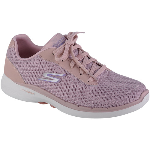 kengät Naiset Matalavartiset tennarit Skechers Go Walk 6 - Iconic Vision Vaaleanpunainen