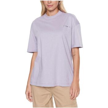 vaatteet Naiset Lyhythihainen t-paita Calvin Klein Jeans  Violetti