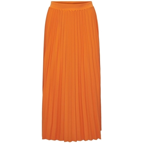vaatteet Naiset Hame Only Melisa Plisse Skirt - Orange Peel Oranssi