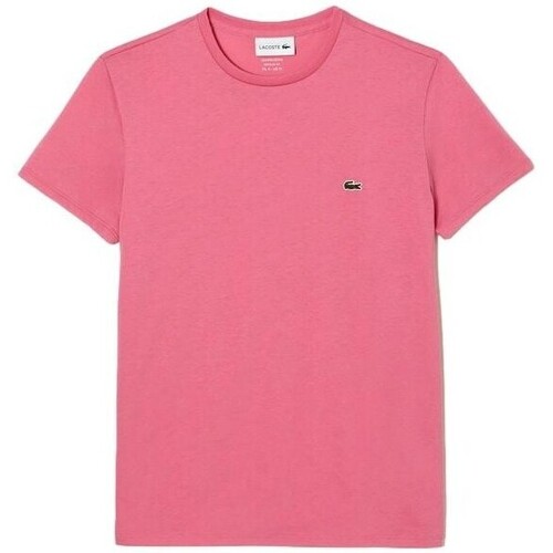 vaatteet Miehet Lyhythihainen t-paita Lacoste CAMISETA HOMBRE   TH6709 Vaaleanpunainen