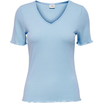 vaatteet Naiset Lyhythihainen t-paita Jacqueline De Yong CAMISETA CANALE MUJER  15238718 Sininen