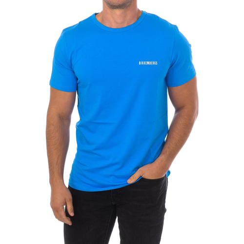 vaatteet Miehet Lyhythihainen t-paita Bikkembergs BKK2MTS01-BLUE Sininen