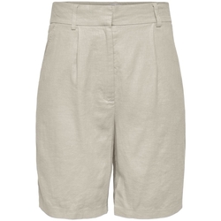 vaatteet Naiset Shortsit / Bermuda-shortsit Only Caro HW Long Shorts - Silver Lining Beige