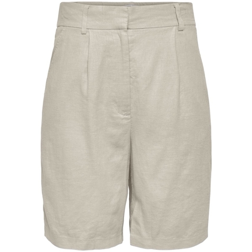 vaatteet Naiset Shortsit / Bermuda-shortsit Only Caro HW Long Shorts - Silver Lining Beige