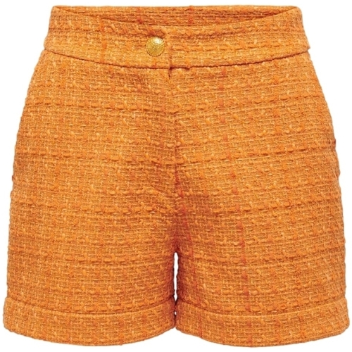 vaatteet Naiset Shortsit / Bermuda-shortsit Only Billie Boucle Shorts - Apricot Oranssi