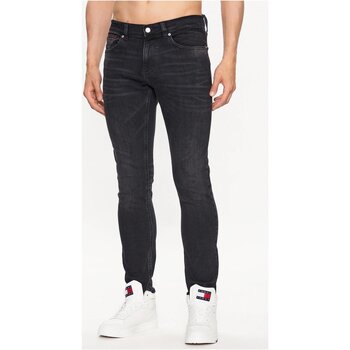 vaatteet Miehet Skinny-farkut Tommy Jeans DM0DM16641 Musta