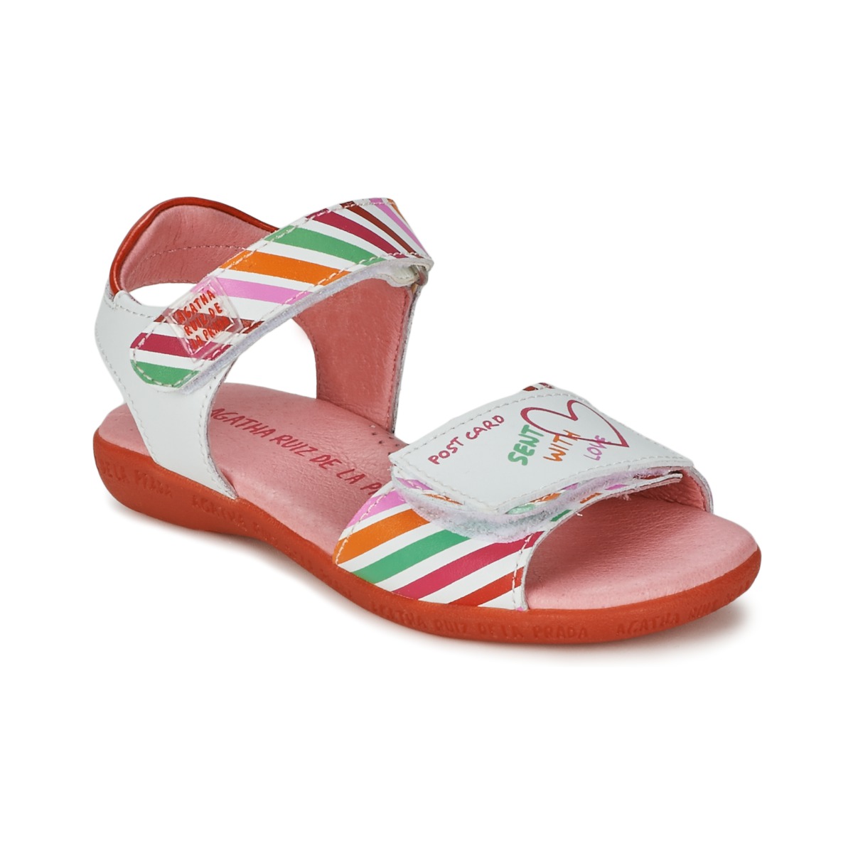 kengät Tytöt Sandaalit ja avokkaat Agatha Ruiz de la Prada CAZOLETA Valkoinen / Monivärinen