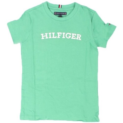 vaatteet Pojat Lyhythihainen t-paita Tommy Hilfiger KB0KB08333T Vihreä