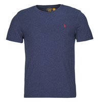 vaatteet Miehet Lyhythihainen t-paita Polo Ralph Lauren T-SHIRT AJUSTE EN COTON Laivastonsininen
