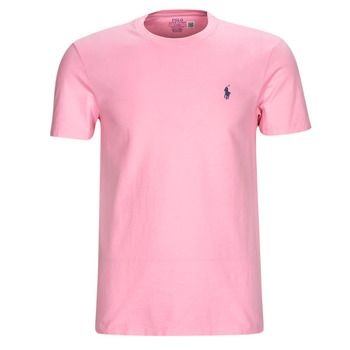 vaatteet Miehet Lyhythihainen t-paita Polo Ralph Lauren T-SHIRT AJUSTE EN COTON Vaaleanpunainen / Vaaleanpunainen