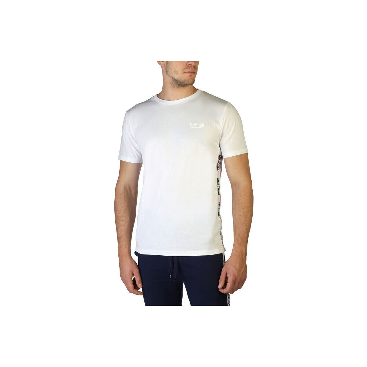 vaatteet Miehet Lyhythihainen t-paita Moschino - 1903-8101 Valkoinen