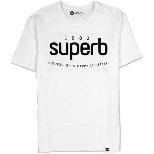 vaatteet Miehet Lyhythihainen t-paita Superb 1982 3000-WHITE Valkoinen