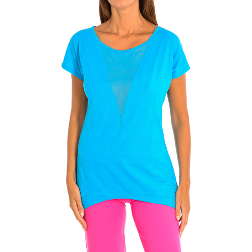 vaatteet Naiset Lyhythihainen t-paita Zumba Z1T00683-AZUL Sininen