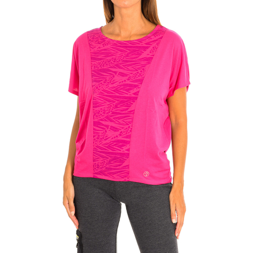 vaatteet Naiset Lyhythihainen t-paita Zumba Z1T00685-FUCSIA Vaaleanpunainen
