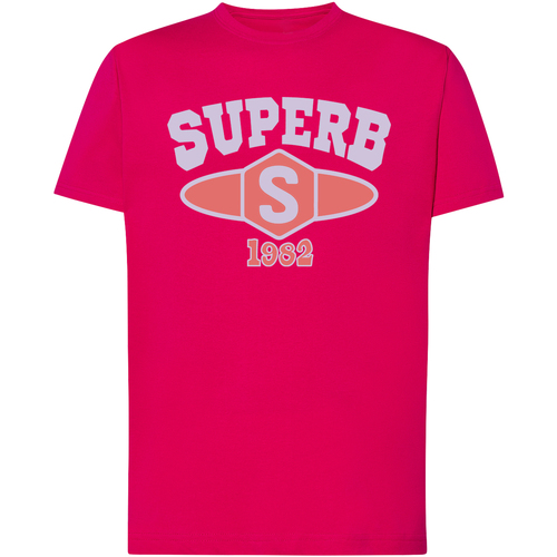 vaatteet Miehet Lyhythihainen t-paita Superb 1982 SPRBCA-2201-PINK Vaaleanpunainen