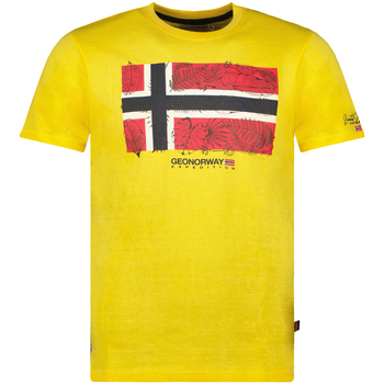 vaatteet Miehet Lyhythihainen t-paita Geo Norway SW1239HGNO-LEMON Keltainen