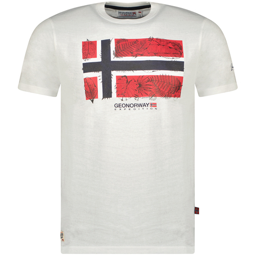 vaatteet Miehet Lyhythihainen t-paita Geo Norway SW1239HGNO-WHITE Valkoinen