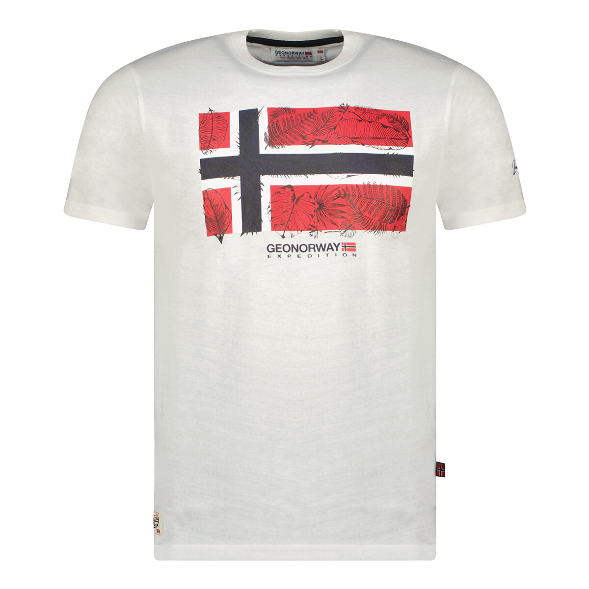 vaatteet Miehet Lyhythihainen t-paita Geo Norway SW1239HGNO-WHITE Valkoinen
