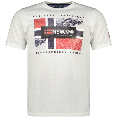vaatteet Miehet Lyhythihainen t-paita Geographical Norway SW1240HGN-WHITE Valkoinen