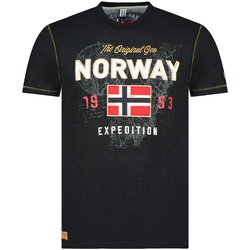 vaatteet Miehet Lyhythihainen t-paita Geographical Norway SW1304HGNO-BLACK Musta