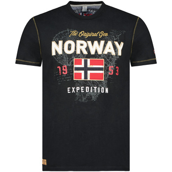 vaatteet Miehet Lyhythihainen t-paita Geo Norway SW1304HGNO-BLACK Musta