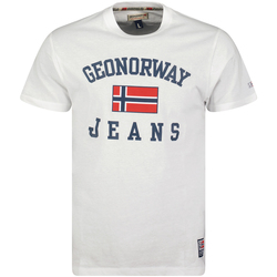 vaatteet Miehet Lyhythihainen t-paita Geo Norway SX1044HGNO-WHITE Valkoinen