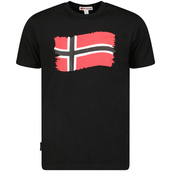 vaatteet Miehet Lyhythihainen t-paita Geographical Norway SX1078HGN-BLACK Musta